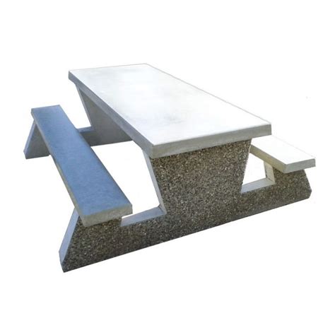 Round Picnic Table With 3 Benches Bodes Precast Concrete