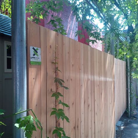 Montreal - Western Red Cedar / Overhead Sliding Gate - Industrial - Montreal - by Clotures ...