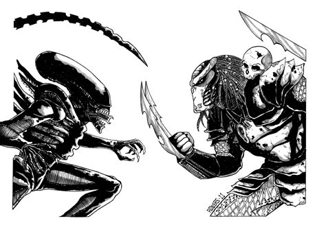 Alien Vs Predator Commission By Jason Flowers In Dave Kopeckis