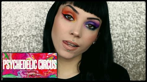 first impressions trying the psychedelic circus palette jeffree star cosmetics 🌞🌙 youtube