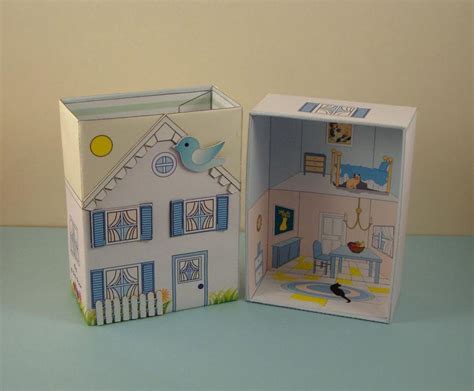 Dollhouse Miniature Tiny Doll House Match Box Matchbox Etsy Paper