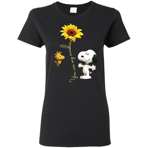 Snoopy And Sunflowers You Are My Sunshine Shirt Awesome Tee Fashion
