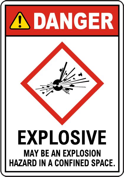 Danger Explosive Ghs Sign Get 10 Off Now