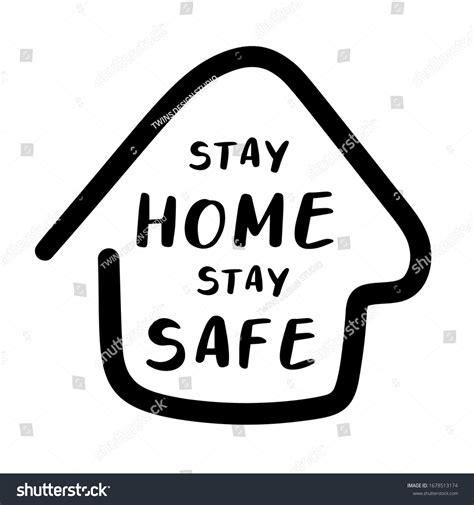 Stay Home Stay Safe Poster Design Stock Vector Royalty Free