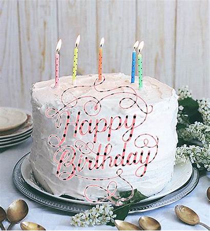 Birthday Cake Animated Happy Gifs Candles Burning