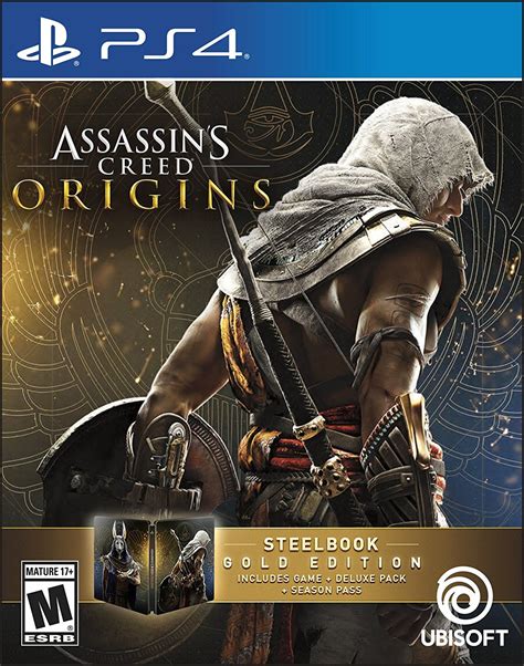 Assassin S Creed Origins Game Cover PS4 Gold Assassins Creed