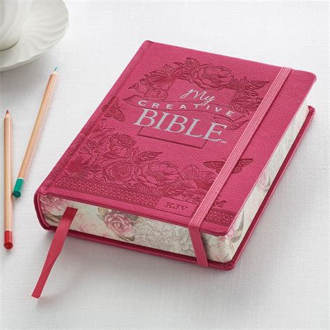 Bright Pink Faux Leather Hardcover Kjv My Creative Bible Kjv Bibles