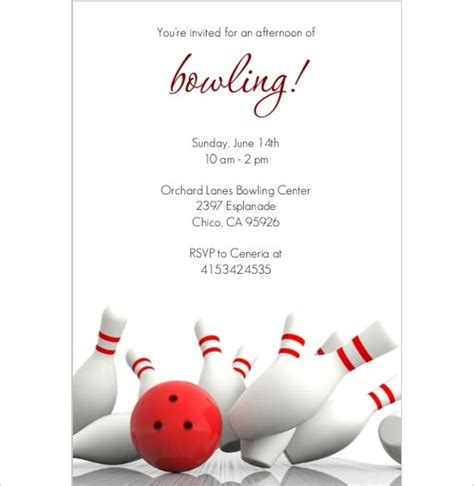 Culturatudela Bowling Party Invitations Templates Free
