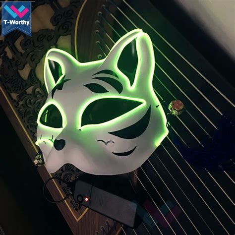 Lighting Halloween New Cat Mask Sound Activated Led Glowing Dj Dance