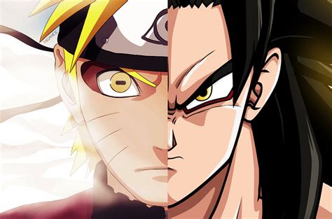 Naruto And Goku Super Saiyan 4 And Sage Mode Eerie