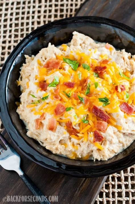 Crock Pot Cheesy Bacon Ranch Chicken Back For Seconds