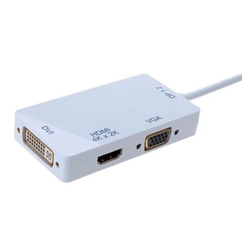 Мини-дисплей порт HDMI VGA DVI адаптер 4K 3 в 1 адаптер видео дисплей ...