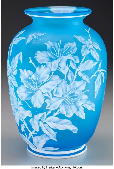 Thomas Webb Cameo Glass Floral Vase Circa 1880 8 1 2 Inches High Lot 62189 Heritage Auctions