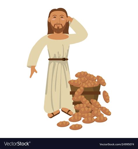 Jesuschrist Man Cartoon Royalty Free Vector Image