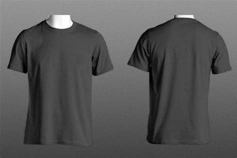 Baju Tshirt Hitam Kosong Depan Belakang Free Mockup T Shirt Depan Belakang Cara Menggunakannya