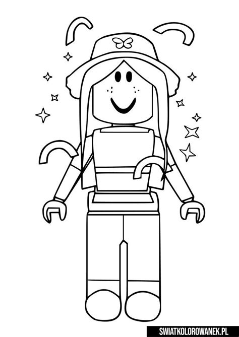 Roblox girl character coloring pages | Pegatinas bonitas, Dibujos