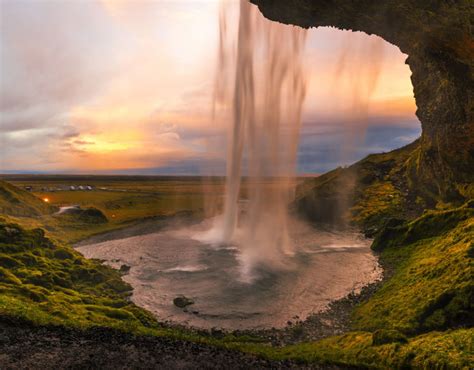 Seljalandsfoss Is One Of The Most Famous Waterfalls Located In The