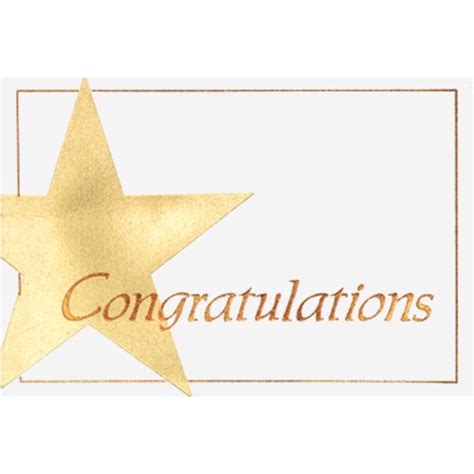 Custom Congratulations Star Note Card Personalized With Your Custom