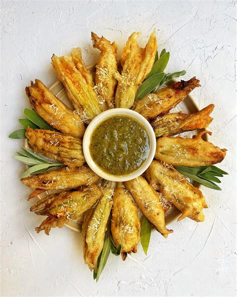 It takes about 12 to 15 minutes. Fried Zucchini Blossom stuffed with Walnut and Golden ...