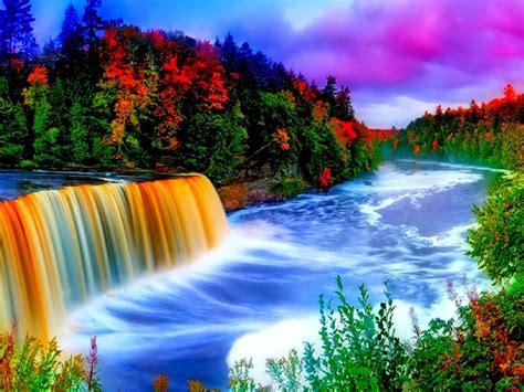 Colorful Waterfall Background 9665 : Wallpapers13.com