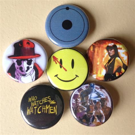 Watchmen Pin Back Buttons 125 Set Of 6