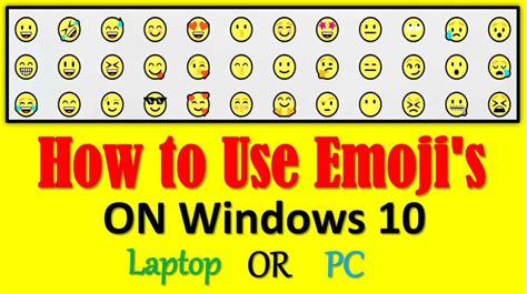 How To Use Emojis On Windows 1011 Laptop Or Pc In 2022