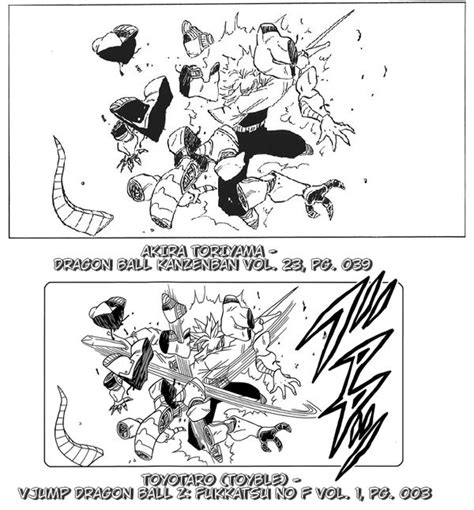 Comparison Of Difference In Akira Toriyama S Original Dragon Ball Z Art