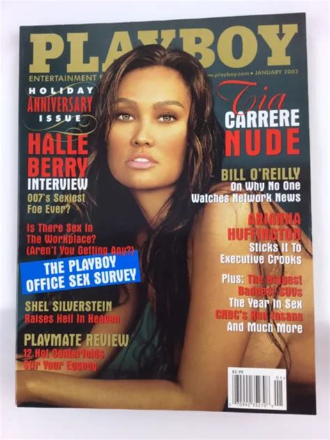 PLAYBOY MAGAZINE JANUARY 2003 Tia Carrere NUDE Halle Berry Interview