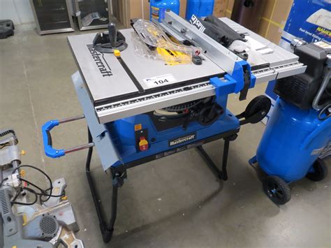 Mastercraft 15a 10 Portable Table Saw With Roll Out Stand Able Auctions