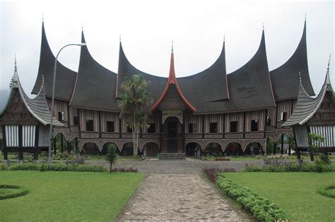 Unique Roof On Rumah Gadang Minangkabau Traditional House Indonesia Images