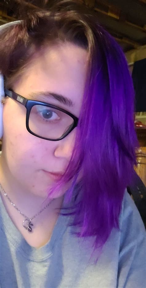 what dya think of my purple hair i know the base is more brown than purple 😅 r dyedhair
