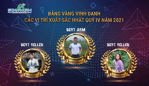 Sonapharm Vi T Nam Vinh Danh Best Seller Best Asm Qu