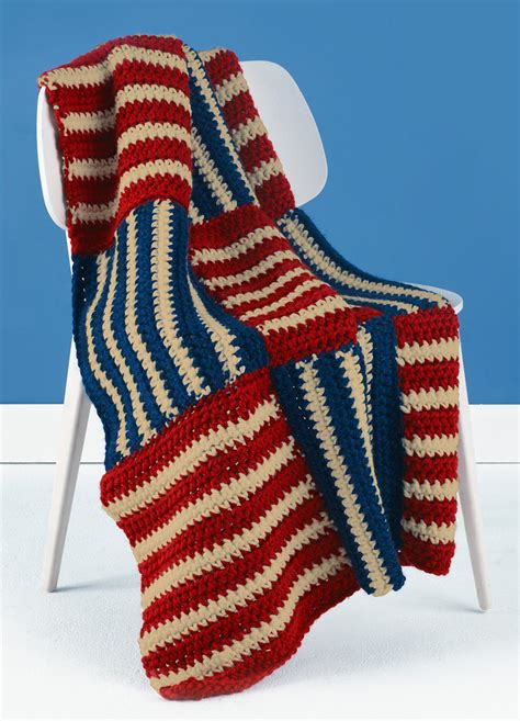 Usa Afghan Pattern Crochet Version 2 Lion Brand Yarn