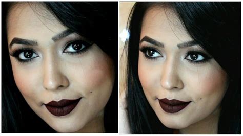 Fall Autumn Inspired Makeup Tutorial Dark Vampy Lips YouTube