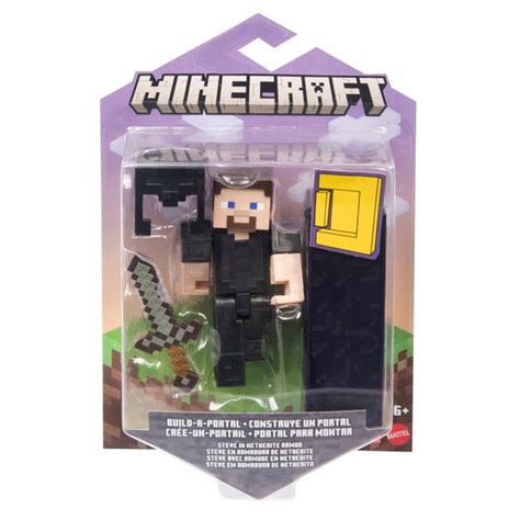 Minecraft 8cm Figure Steve In Netherite Armour Smyths Toys Uk