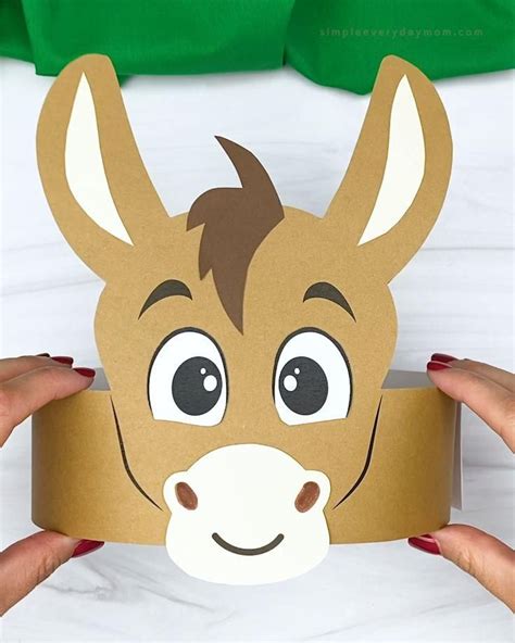 Donkey Headband Craft For Kids Free Template Video Video Animal