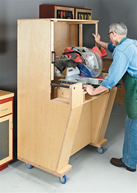 Folding Miter Saw Station Woodworking Project Woodsmith Plans