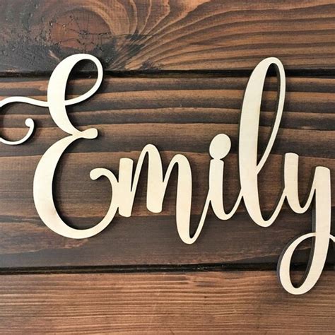 Custom Word Personalized Wood Sign Wooden Name Rustic Etsy