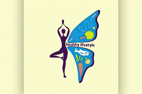 Healthy Lifestyle Symbol Illustrations On Creative Market