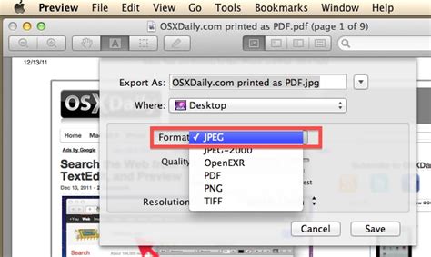 This document type is operating system independent. Convert a PDF to JPG with Preview in Mac OS X