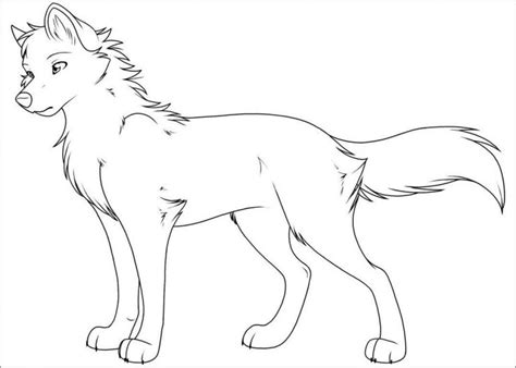 Anime Wolf Coloring Pages Coloringbay