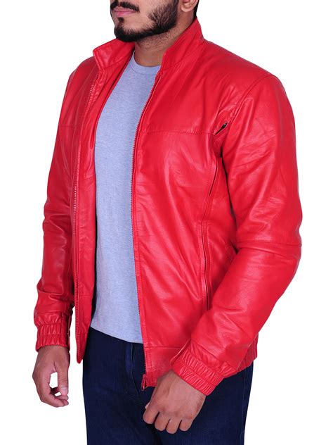 Red Leather Jacket Male Jackethit