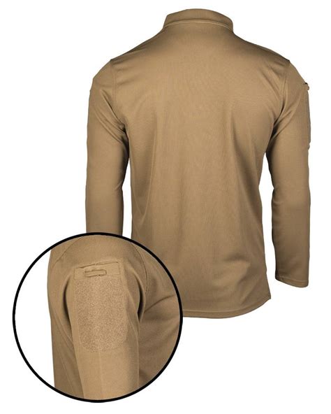 Tactical Polo Shirt With Long Sleeves Quick Drying Mil Tec® Dark