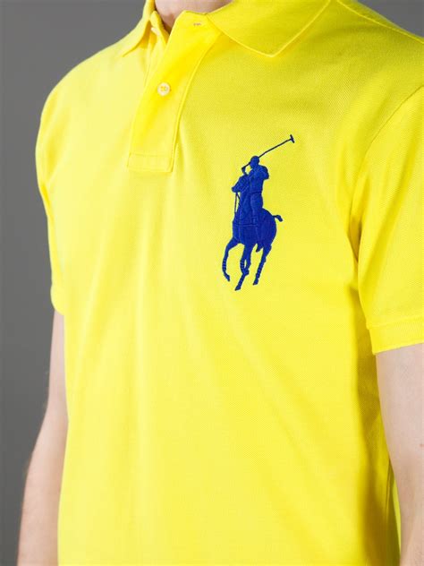 Polo Ralph Lauren Big Pony Polo Shirt In Yellow For Men Lyst