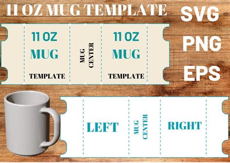 Mug Template 11 Oz Mug Full Wrap Template 11oz Cricut Mug Etsy Singapore