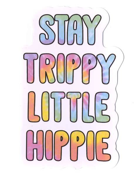 Hippie Sticker Multi Tillys Hippie Sticker Hippie Happy Hippie