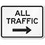All Traffic Right Arrow Sign  SKU K 6755