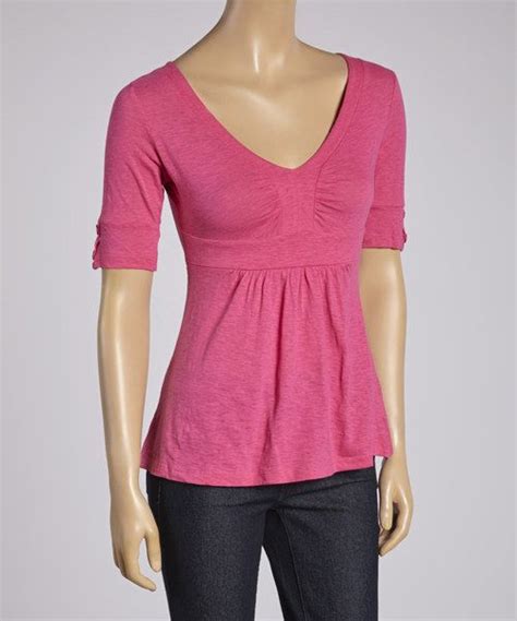 Ella Samani Hot Pink Empire Waist Top Zulily Tops Empire Waist