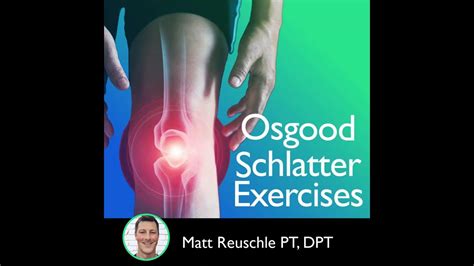 Osgood Schlatter Exercises Stop Knee Pain Now Youtube