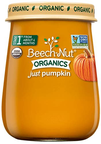 $5.90 on 10 (valid for orders through 2/23/21) shopping options for 92110. Beech-Nut® Organics Just Pumpkin Stage 1 Baby Food